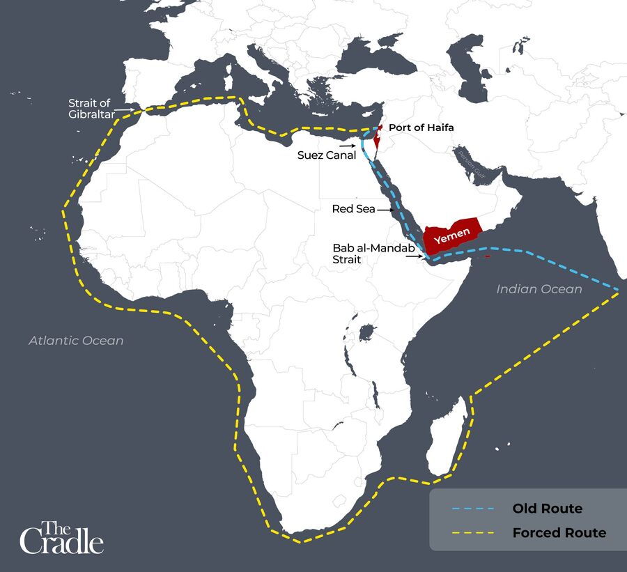 yemen israel shipping africa