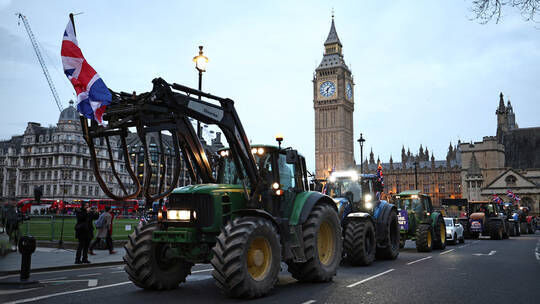 UK farmers, Westminster, UK farmer protests