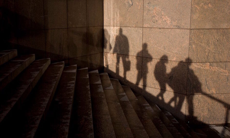 stairs outdoors people shadows