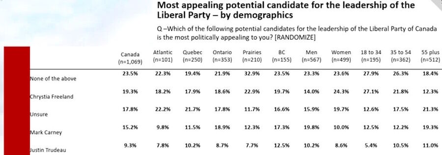 poll liberal party leader candidates