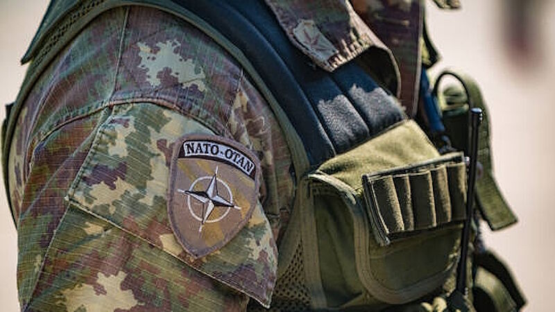 nato soldier shoulder patch logo