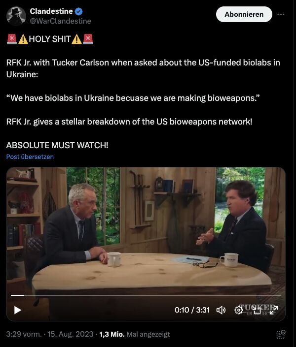 RFK Jr. and Tucker Carlson