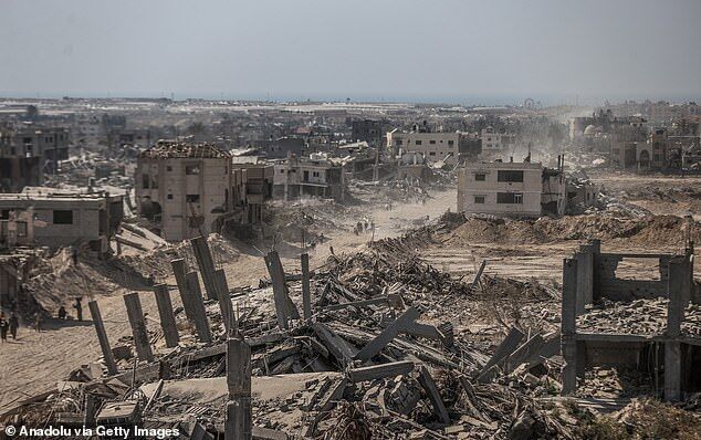 gaza city wreckage