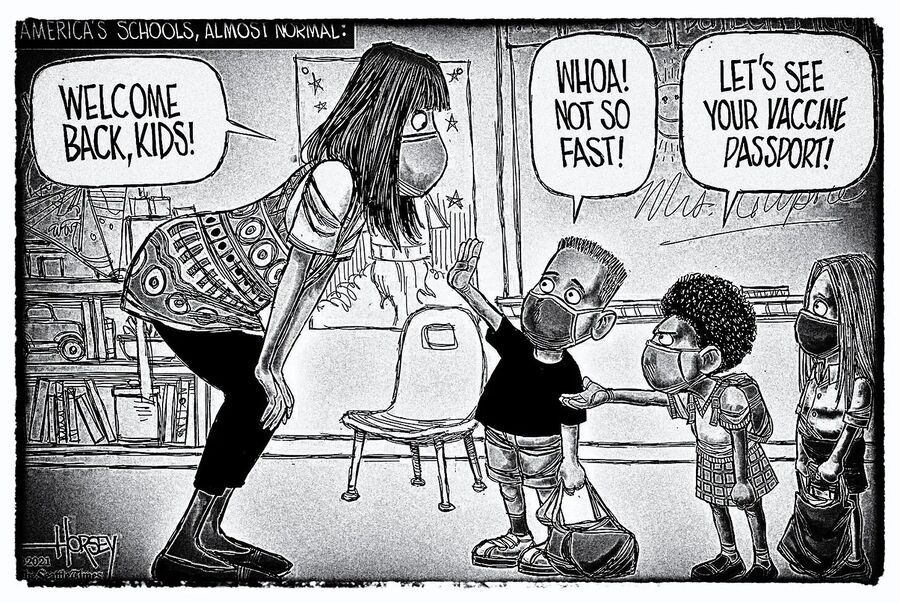 vaccine passport cartoon