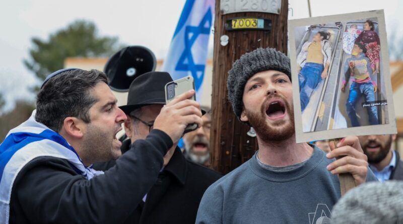 Click to enlarge protest land sale palestine Congregation Shomrei Emunah