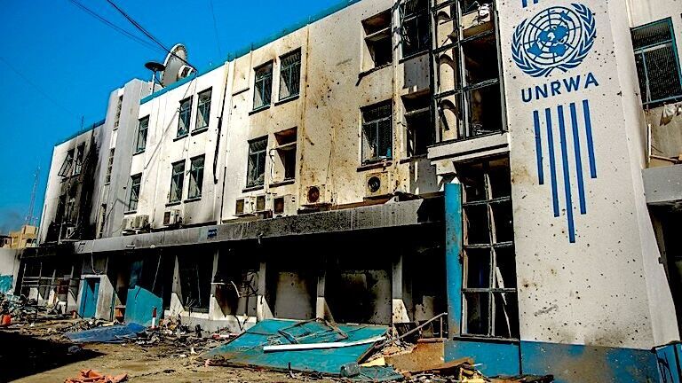 damaged UNRWA