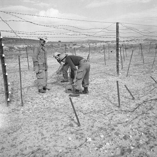 FILE PHOTO. Sappers of the 19th USSR Engineer Regiment strengthening the border in the area of Constantine, Algeria.