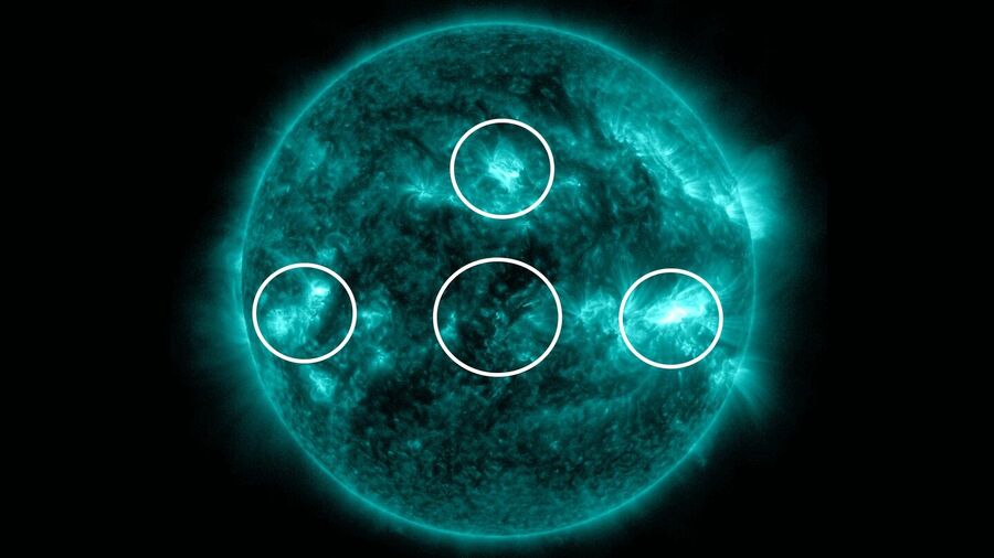 quarduple solar flare