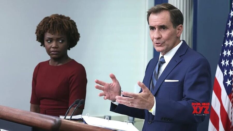 Click to enlarge karine jean-pierre john kirby white house press conference