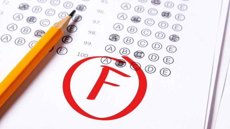 Click to enlarge multiple choice adacemic test fail