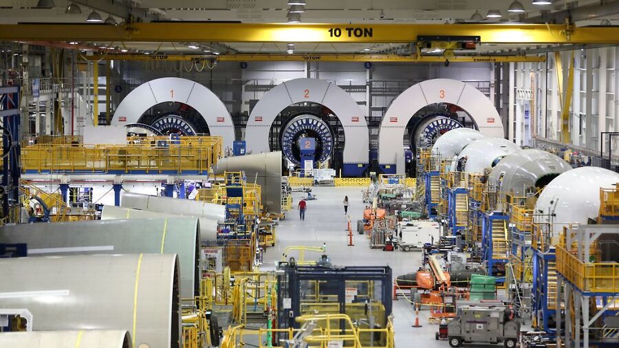 Boeing factory in SC, USA