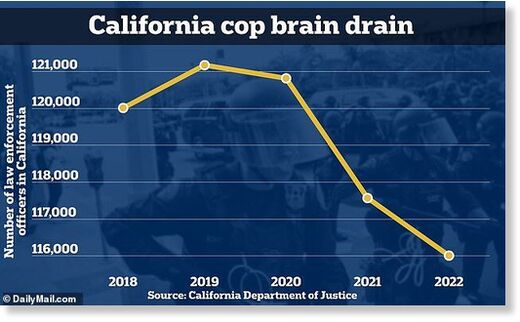 Click to enlarge California cop brain drain