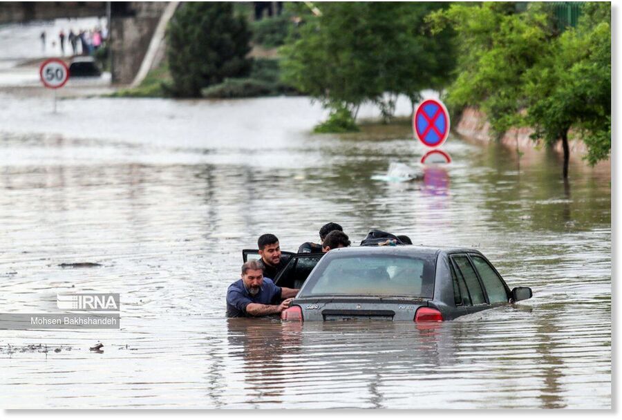Click to enlarge Several people are believed to have been trapped in the latest downpour