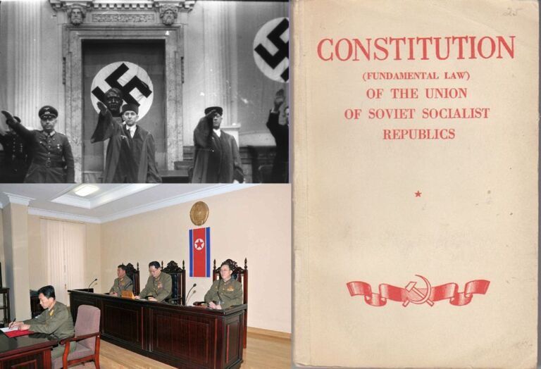 Nazi Germany, communist Soviet Union, communist North Korea