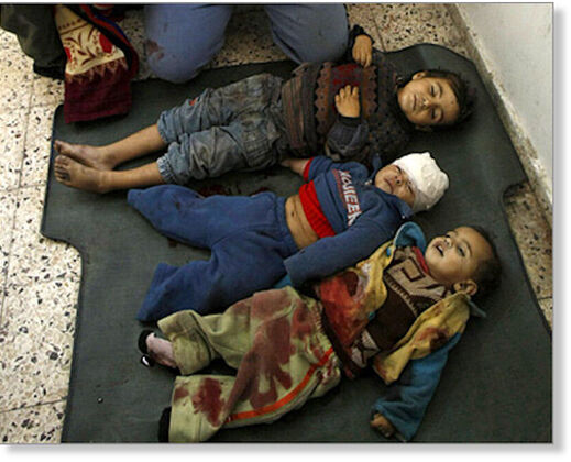 Click to enlarge dead Palestinian children