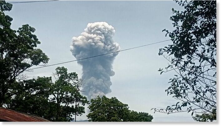 Mount Marapi in West Sumatra