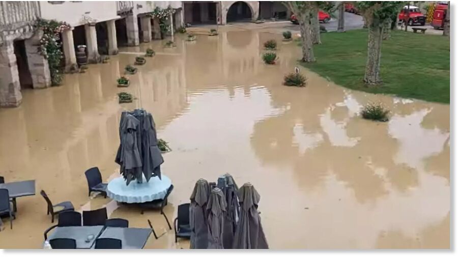 Click to enlarge The Auberge de Fourcès is one of the businesses to be severely affected by flooding
