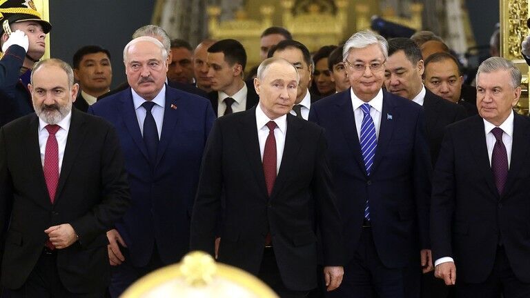 Click to enlarge FILE PHOTO. Eurasian Economic Union (EAEU) at the Kremlin in Moscow on May 8, 2024
