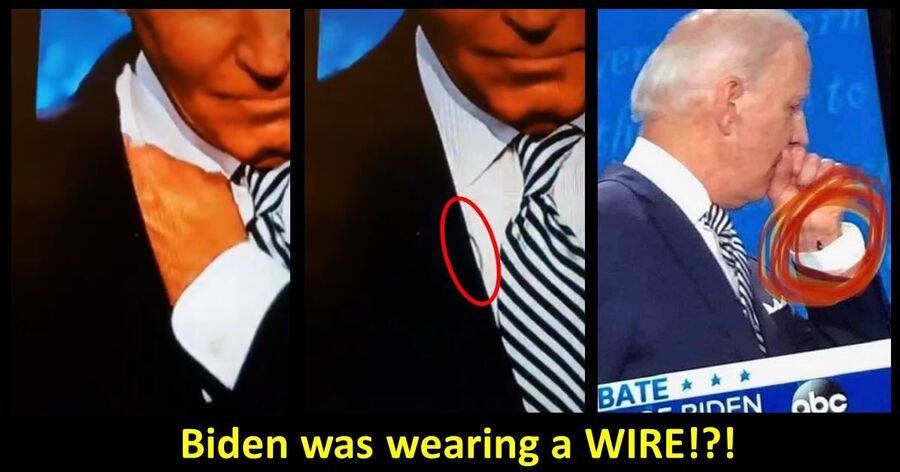 biden wired earpiece 2020 debates