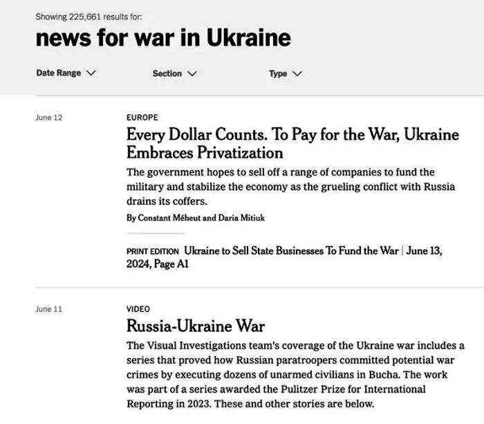 news for war