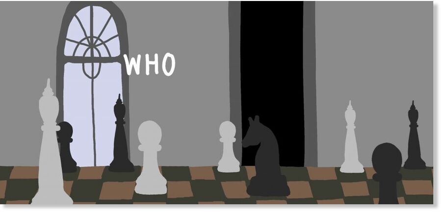 Click to enlarge Artist’s interpretation of “WHO” scene