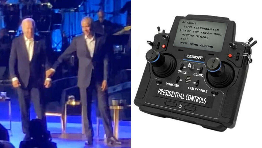 biden obama remote control satire