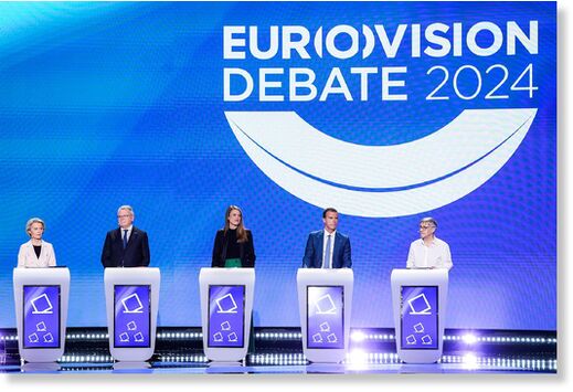 Click to enlarge Eurovision Debate 2024 with Lead Candidates