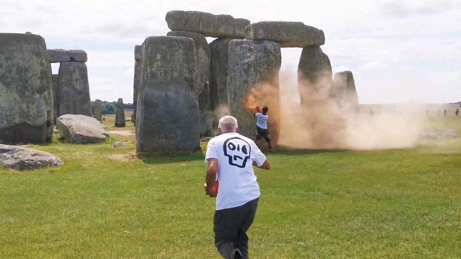 Click to enlarge climate just stop oil stonehenge vandalism