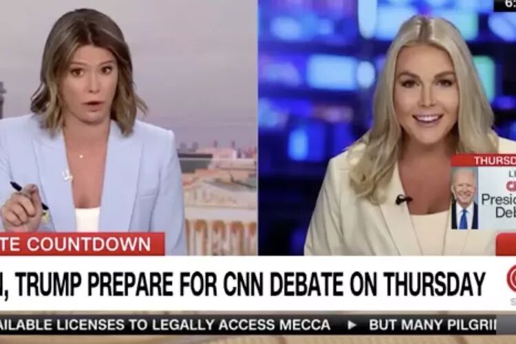 Click to enlarge Kasie Hunt Karoline Leavitt CNN