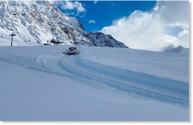 Hard at work to get the mountain open.