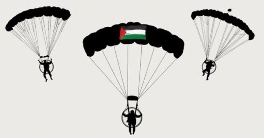 Click to enlarge hamas parachute invasion israel