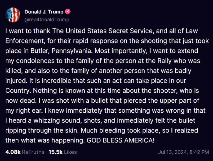 Click to enlarge trump tweet assassination attempt