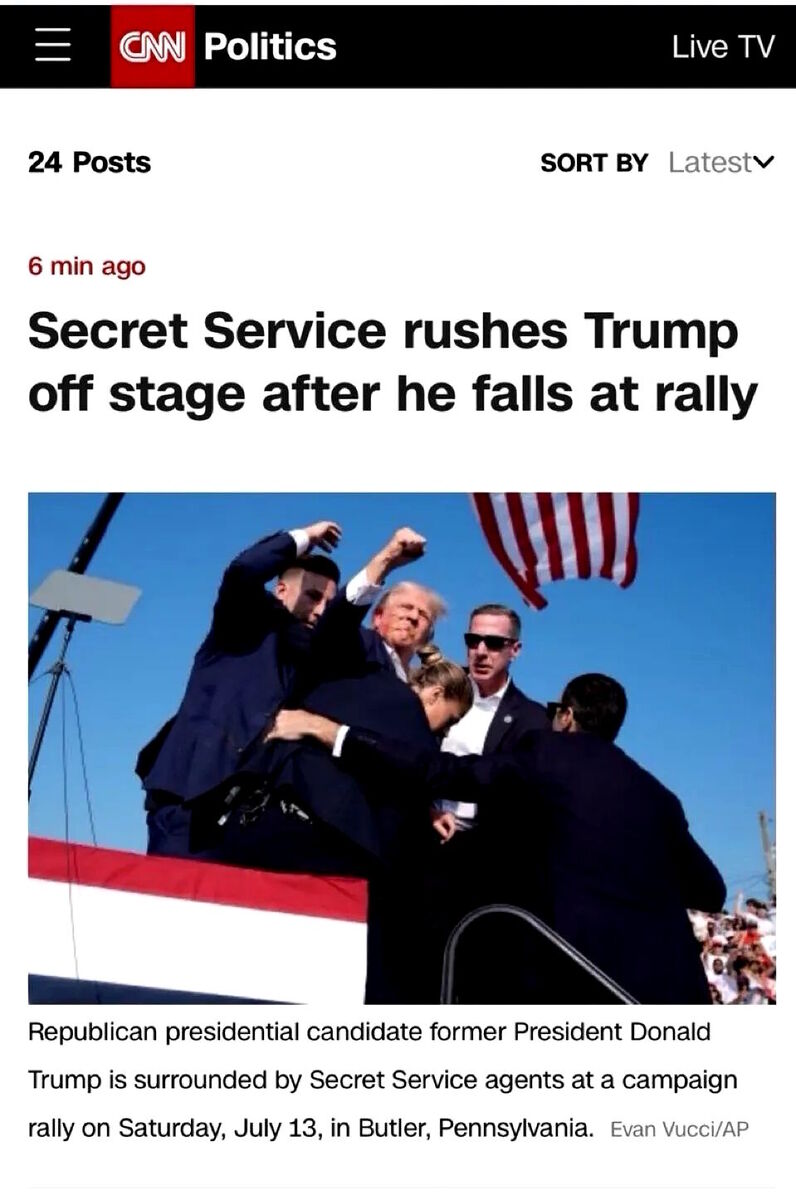 Click to enlarge cnn ownplay trump shooting