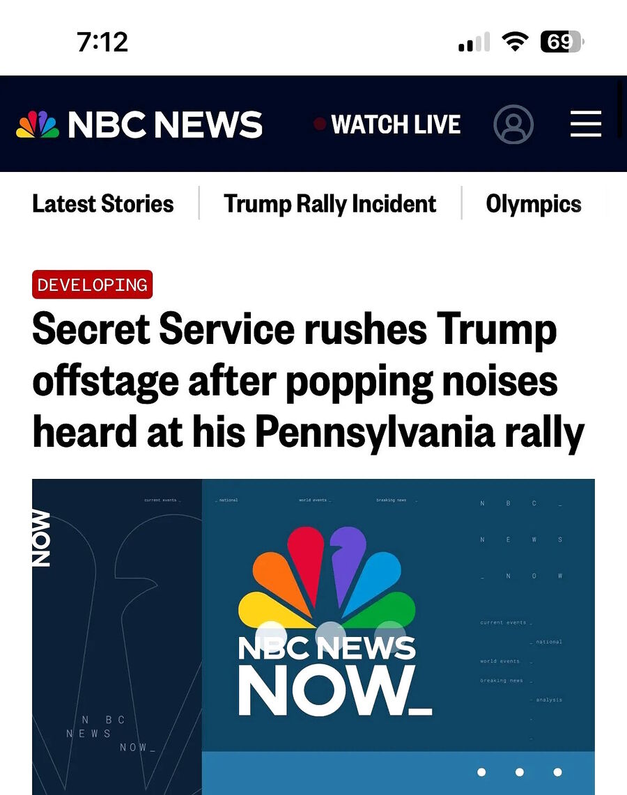 Click to enlarge NBC News downplay trump shooting