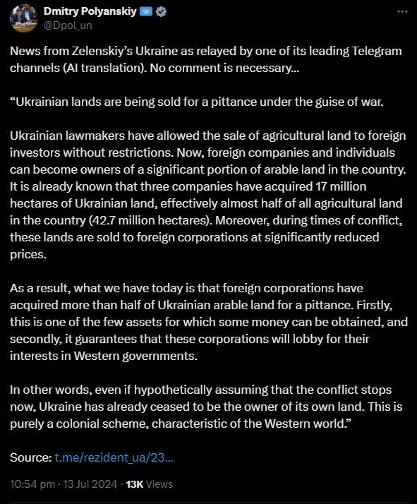 Ukraine is being sold