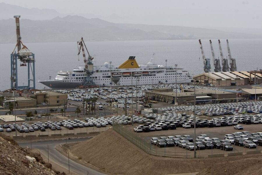 Click to enlarge Eilat port