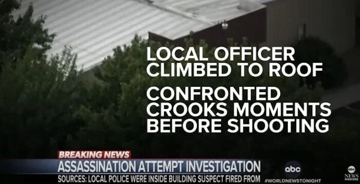 headline police confront crooks propaganda