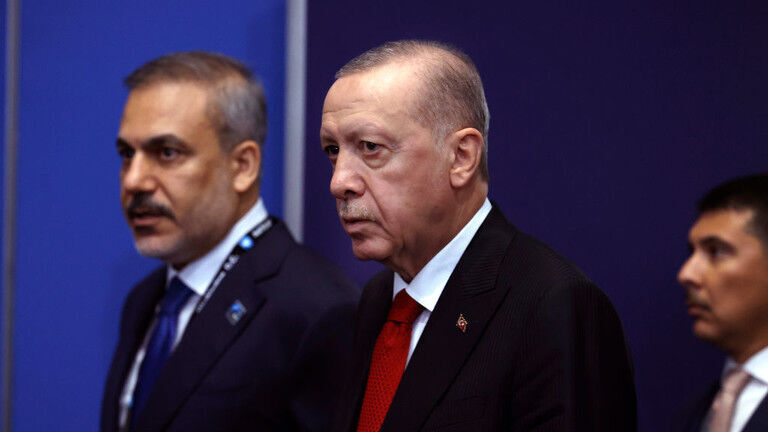Click to enlarge Turkish President Recep Tayyip Erdogan arrives for the 2024 NATO Summit on July 10, 2024 in Washington DC.
