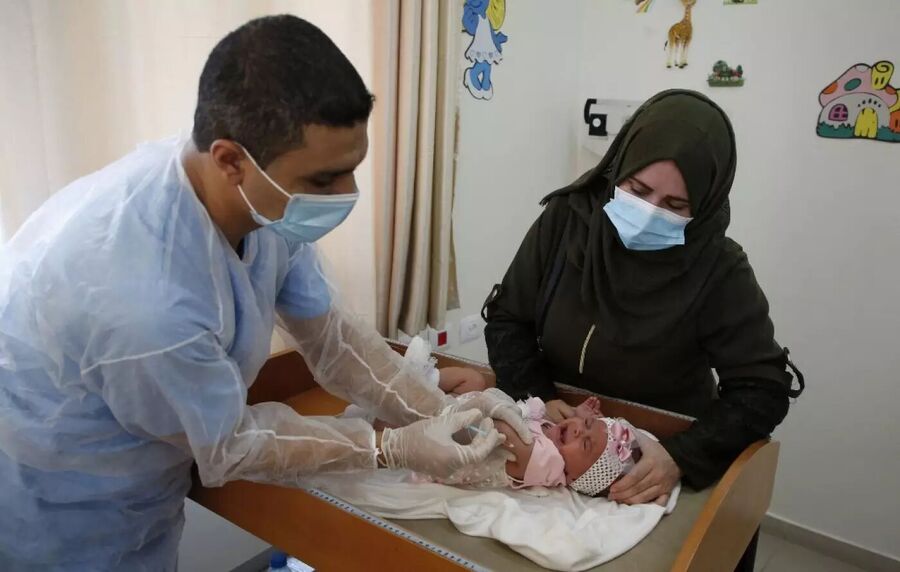 Click to enlarge UNRWA Gaza vaccine
