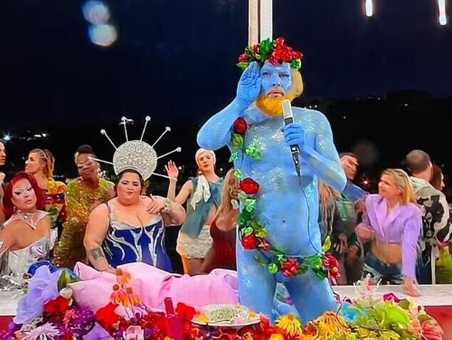 olympics blue man