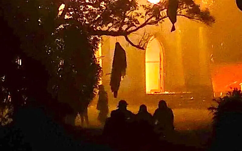 burning church