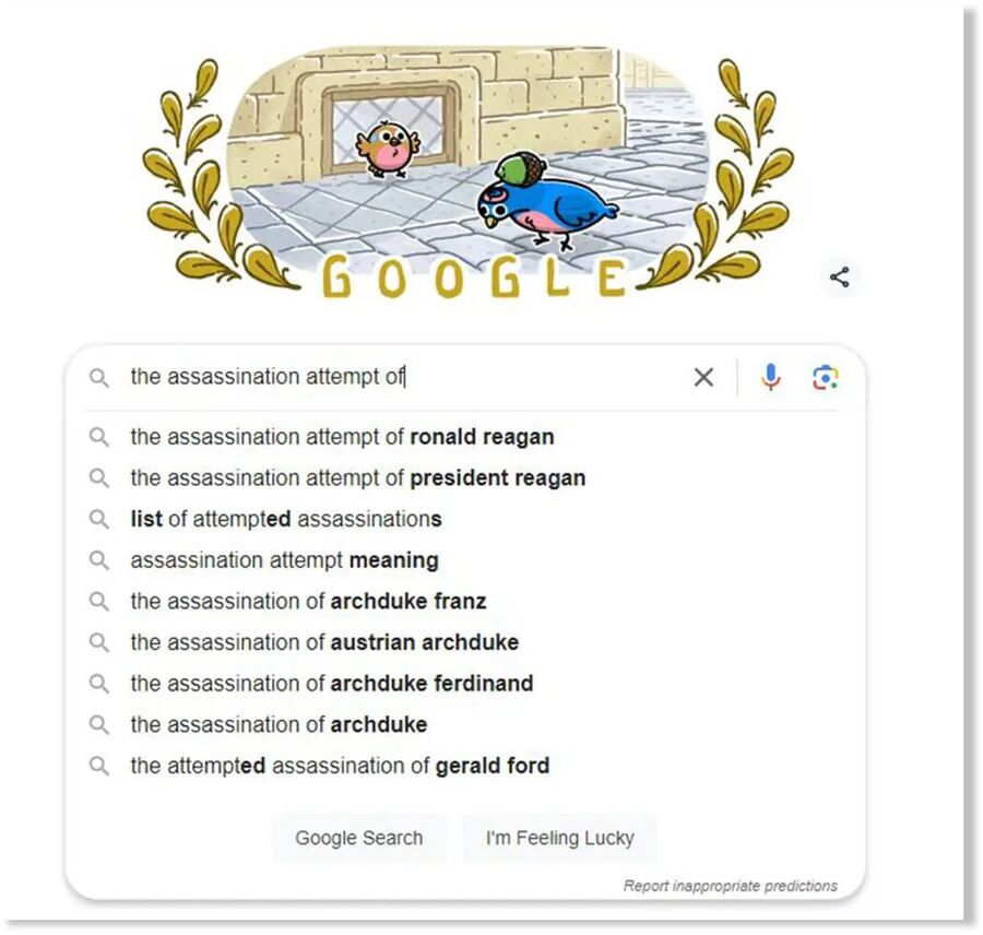 Click to enlarge google trump assassination