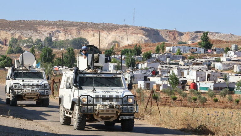 Click to enlarge A UN Interim Force unit on patrol after the IDF carries out attacks in southern Lebanon on June 21, 2024