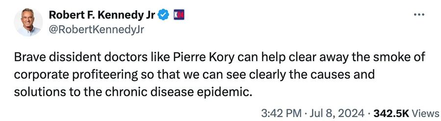 rfk jr drug company profiteering tweet