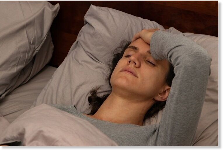 lady sick in bed