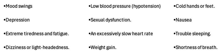 side effects beeta blockers