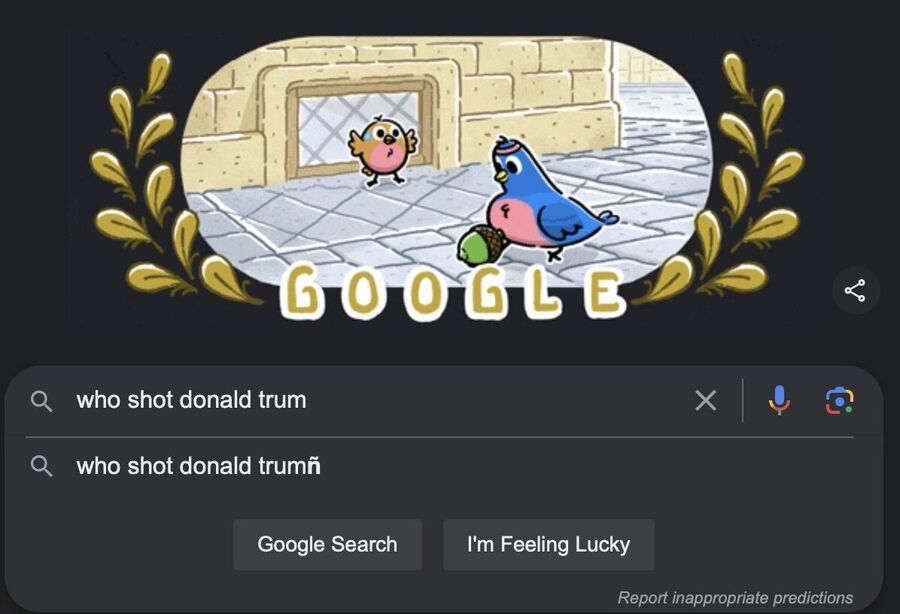 google search censor trump