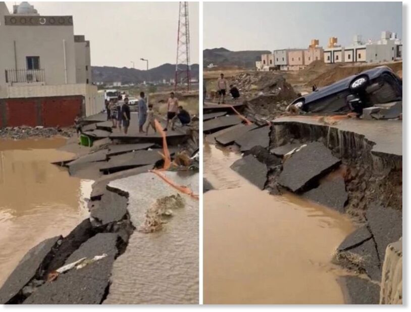 Flood havoc in Mecca region.