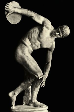 olympics greek statue discus thrower