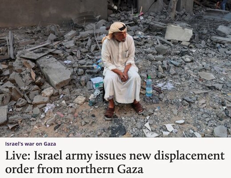 headline gaza evacuation order IDF